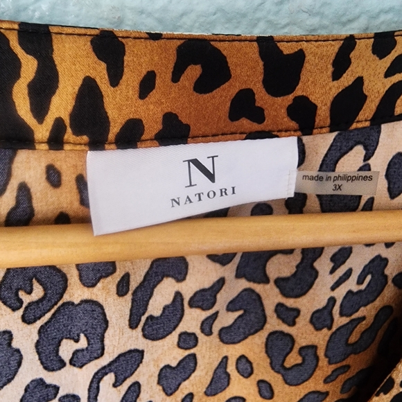 Natori Animal Print Kaftan in Black and Brown New Without Tags - Picture 5 of 16
